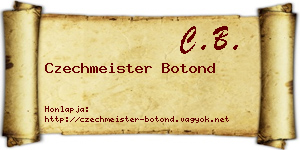 Czechmeister Botond névjegykártya
